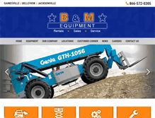 Tablet Screenshot of bmequipment.com